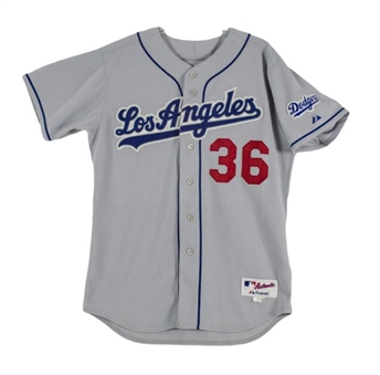2006 Greg Maddux Game Worn Los Angeles Dodgers Road Jersey